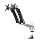 Kép 1/10 - StarTech.com ARMDUAL30 asztali TV konzol 76,2 cm (30") Fekete, Ezüst