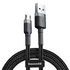 Kép 1/6 - Baseus Cafule USB-Micro-USB kábel, 0.5m, 2.4A  (szürke-fekete)