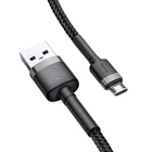 Kép 3/6 - Baseus Cafule USB-Micro-USB kábel, 0.5m, 2.4A  (szürke-fekete)