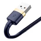 Kép 5/11 - Baseus Cafule USB-Lightning kábel, 2,4A, 1 m (arany-sötétkék)