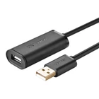 Kép 1/6 - UGREEN US121 USB 2.0 hosszabbító kábel, aktív, 10m (fekete)