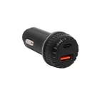 Kép 1/3 - SAL SAU34AC autós USB töltő, 2in1, USB-A, USB-C, gyorstöltő, dupla töltő