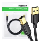 Kép 1/2 - UGREEN US135 USB 2.0 AB nyomtatókábel, aranyozott, 3 m (fekete)