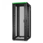 Kép 1/3 - Easy Rack 800mm/42U/1200mm, tetővel, kerekekkel, lábakkal és 4 konzollal, oldalsó panelek nélkül, fekete