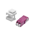 Kép 4/4 - LC adapterhez való keystone tartó (LC/LC duplex adapterrel, multimódusú OM4, lila) mellékelve