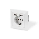 Kép 1/9 - Digitus DA-70613 csatlakozóaljzat 2x USB Fehér