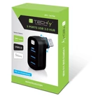 Kép 2/10 - Techly IUSB3-HUB3-ROTB USB 3.0 3-portos elosztó forgatható USB-A csatlakozóval