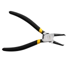 Kép 1/6 - Deli Tools belső Seger fogó, hajlított EDL0343, 7" (fekete)