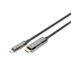 Kép 1/2 - Digitus AK-330150-200-S video átalakító kábel 20 M USB C-típus HDMI Fekete