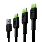 Kép 2/3 - Green Cell KABGCSET01 USB kábel 2 M USB A USB C Fekete