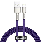 Kép 1/7 - Baseus Cafule USB-Lightning kábel, 2,4A, 1m (lila)