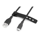 Kép 3/6 - Szilikon tápkábel USB-A - USB-C, USB 2.0 60W, 2m fekete