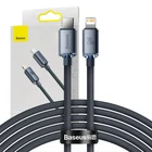Kép 1/5 - Baseus Crystal Shine USB-C-Lightning kábel, 20W, PD, 2m (fekete)