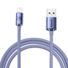 Kép 2/6 - Baseus Crystal Shine USB-Lightning kábel, 2.4A, 2m (lila)
