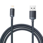Kép 2/6 - Baseus Crystal Shine USB-Lightning kábel, 2,4A, 2m (fekete)