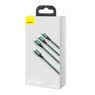 Kép 7/8 - Baseus Rapid Series 3 az 1-ben USB-C  kábel, mikro USB / Lightning / USB-C, 20 W, 1,5 m (zöld)