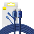 Kép 1/8 - USB-C-USB-C Baseus Crystal Shine kábel, 100W, 1,2m (kék)