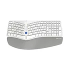 Kép 1/2 - Delux GM901D BT+2.4G ergonomikus vezeték nélküli billentyűzet (fehér) (QWERTY)