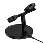 Kép 3/7 - Baseus MagSafe állvány, 3 az 1-ben indukciós töltő 15 W (fekete)
