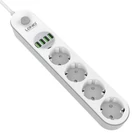 Kép 4/4 - Power strip 4 AC konnektorral, 4x USB, LDNIO SE4432, 2m (fehér)
