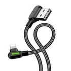 Kép 2/3 - USB Lightning szögletes kábel Mcdodo CA-4671 LED, 1,2m (fekete)