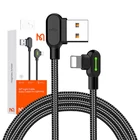 Kép 3/3 - USB Lightning szögletes kábel Mcdodo CA-4671 LED, 1,2m (fekete)