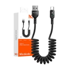 Kép 5/5 - USB Spring Cable to USB-C Mcdodo Omega CA-6420 1.8m (Black)