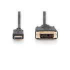 Kép 2/2 - Digitus AK-330300-020-S 2m HDMI-DVI-D Adapter Kábel