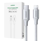 Kép 1/2 - UGREEN US304 USB-C 2.0-Lightning kábel, 3A, 1m (ezüst)