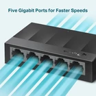 Kép 3/5 - TP-Link LS1005G hálózati kapcsoló Beállítást nem igénylő (unmanaged) Gigabit Ethernet (10/100/1000) Fekete