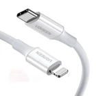 Kép 1/2 - UGREEN US171 USB-C - Lightning kábel, 3A, 0,25m (fehér)