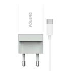 Kép 1/2 - Foneng K210 hálózati töltő, 1xUSB + USB-C kábel, 1m