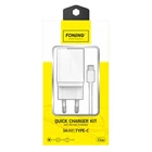 Kép 3/3 - Fast charger Foneng 1x USB K300 18W + USB to USB-C cable