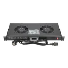 Kép 7/7 - Extralink 19\" RACK MOUNT FAN PANEL (2 FANS) WITH THERMOSTAT Ventilátor panel
