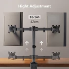 Kép 6/10 - Techly ICA-LCD 582-D Kétmonitoros állvány 13-32” LCD 8kg Asztali forgatható