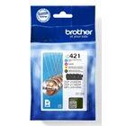 Kép 1/4 - Brother LC-421VAL PagePack 4 db Eredeti Standard teljesítmény Fekete, Cián, Magenta, Sárga