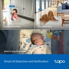 Kép 9/10 - TP-Link Tapo C260 IP biztonsági kamera Beltéri 3840 x 2160 pixelek Mennyezet/Fal/Asztal