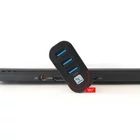 Kép 6/10 - Techly IUSB3-HUB3-ROTB USB 3.0 3-portos elosztó forgatható USB-A csatlakozóval