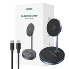 Kép 1/2 - UGREEN 90668 2 az 1-ben vezeték nélküli töltő (ezüst és kék)