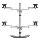 Kép 6/8 - StarTech.com ARMQUADSS asztali TV konzol 81,3 cm (32") Fekete, Ezüst