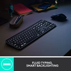 Kép 4/9 - Logitech 920-010931 billentyűzet Egér mellékelve Irodai RF vezeték nélküli + Bluetooth QWERTY Északi Grafit