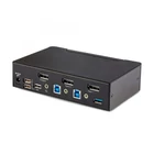 Kép 2/5 - StarTech.com D86A2-2-PORT-8K-KVM KVM kapcsoló Fekete