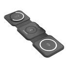 Kép 1/5 - Choetech T588-F 3in1 Magnetic Wireless Charger 15W (black)