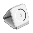Kép 2/5 - Choetech T588-F 3in1 mágneses induktív töltő 15W (fehér)