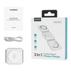Kép 5/5 - Choetech T588-F 3in1 mágneses induktív töltő 15W (fehér)