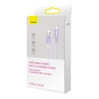Kép 9/10 - Baseus Explorer Series USB-C / Lightning gyorstöltő kábel 1m, 20W (lila)