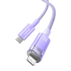Kép 7/10 - Baseus Explorer Series USB-C / Lightning gyorstöltő kábel 1m, 20W (lila)