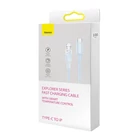 Kép 9/10 - Baseus Explorer Series USB-C / Lightning gyorstöltő kábel 1m, 20W (kék)
