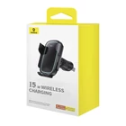 Kép 8/9 - Baseus MilkyWay Pro wireless autós telefontartó, töltő, 15W (fekete)