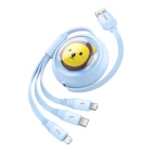 Kép 3/9 - Baseus 3-1 töltőkábel USB - USB-C, USB-M, Lightning, 3,5A, 1,1m (kék)